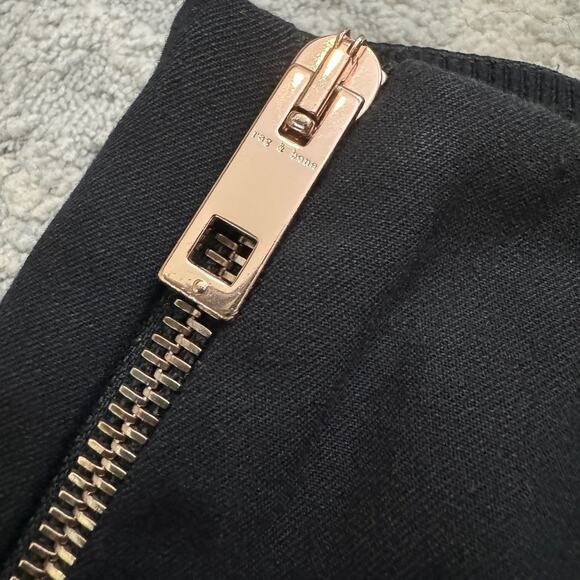 Rag & Bone Black Pants with Gold Zippers - Size 10 - Picture 7 of 8
